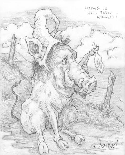 "Off To Market; - Pencil Drawing - Copyright 2019, Jephyr (Jeff Curtis), All Rights Reserved